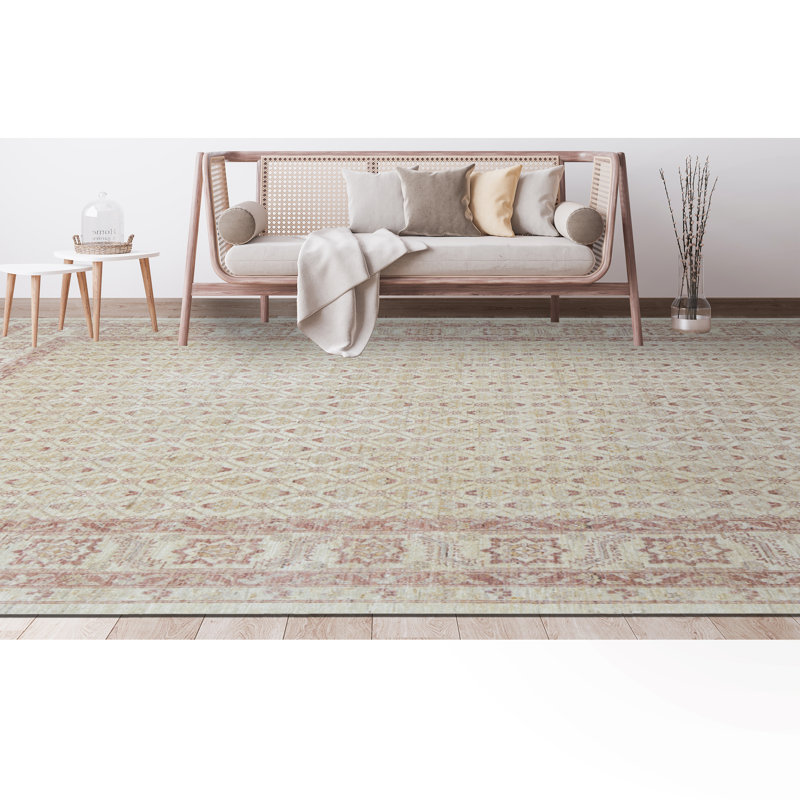 Ziegler Wool Oriental Area Rug in Beige