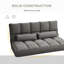 Dark Grey Folding Chair, Adjustable , 2 Pillows, Space Saving, Material Couch Chair Bed, With & , Solid Frame