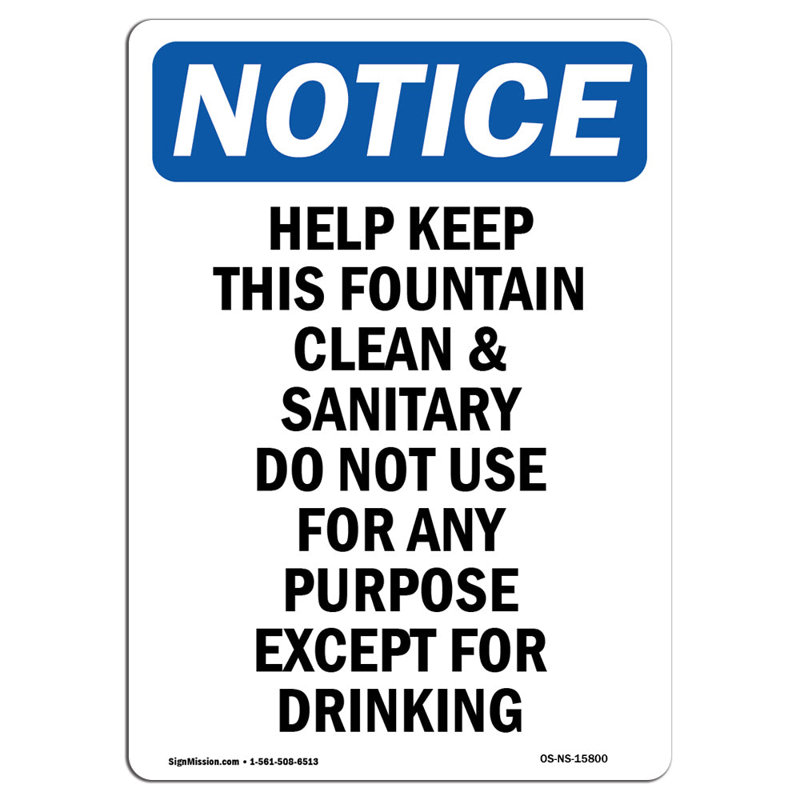 Aidez à garder cette fontaine propre et sanitaire