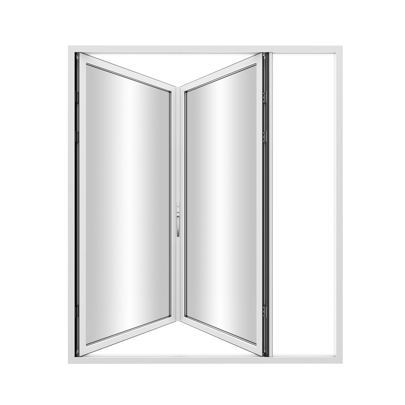 Porte de patio pliante à 2 panneaux en aluminium KaMic EliteFold, H 79,5 po x l 71,5 po, S'ouvre à gauche vers l'extérieur
