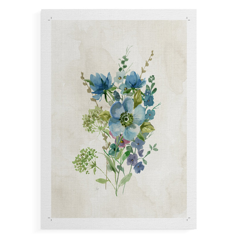 Bouquet de bleu I - Impression sur toile seulement - NON-CADRE, H 18 po x l 12 po
