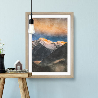Schwartzenstein Summit In Italy Painting - Framed Print