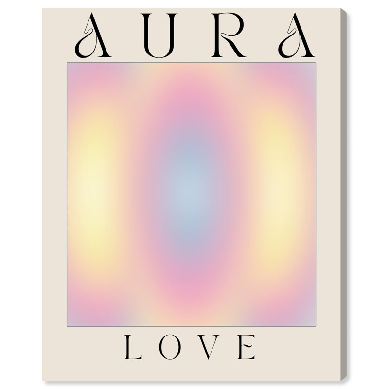 «Aura Love», affiche sur toile à thème rétro par Everly Quinn, Toile tendue, H 36 po x l 30 po