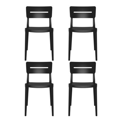 Delron All-Weather Outdoor Stacking Dining Side Chair 
