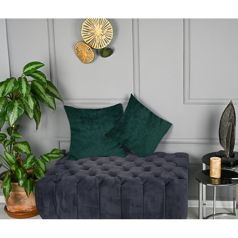 Matte Velvet Cushion Cover - 1 Pc, 30cm x 30cm, Deep Jungle Green