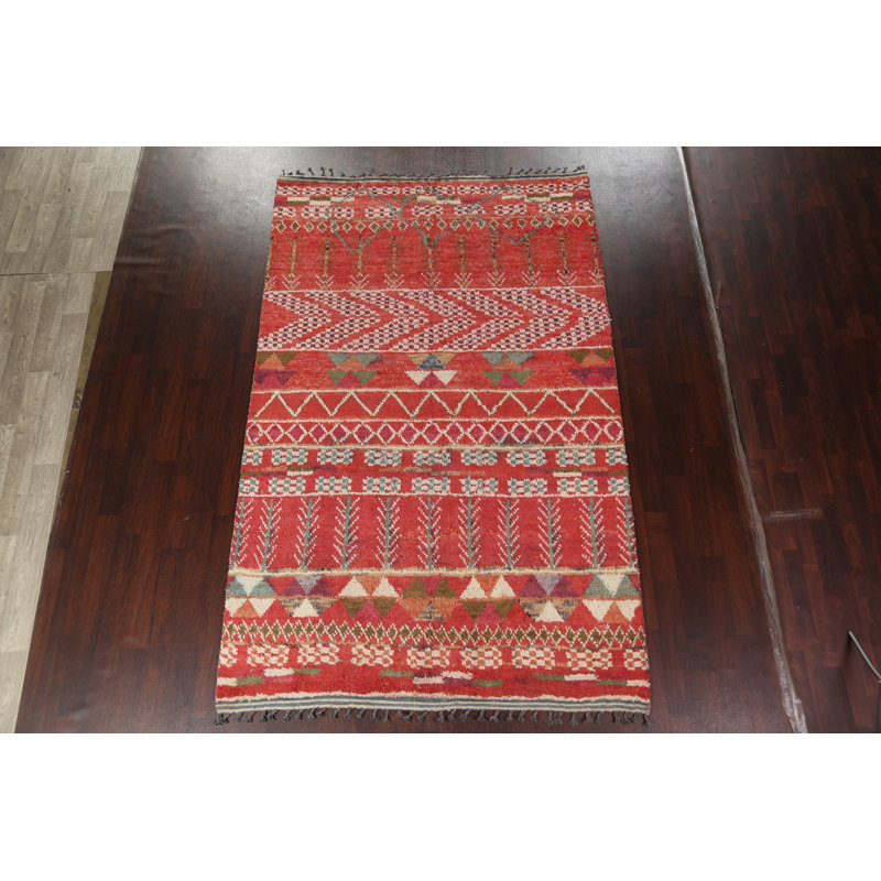 One-of-a-Kind 6'10" X 10'10" Wool Area Rug in Red