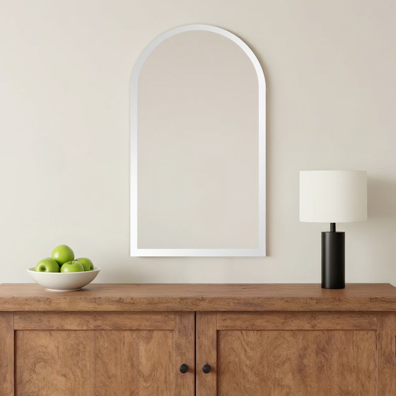 Huguley Frameless Arched Wall Mirror