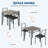 Farmhouse 3-Piece Dining Table Set for 2, Wood Kitchen Table with Upholstered PU Chairs, Space-Saving Apartment Furniture-1601433041