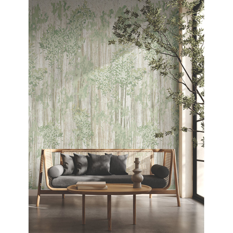 Murale forêt Aspen Grove, Vert