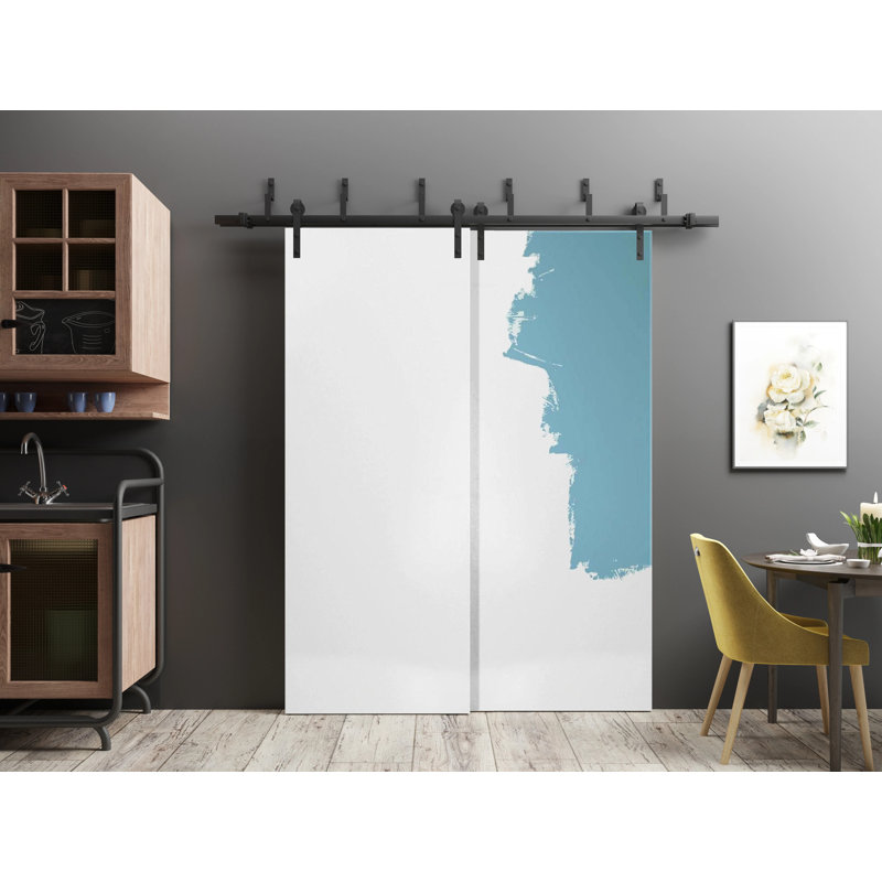 Panelled Wood Planum Sliding Closet Doors, 64" x 96", Primed