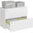 2 Drawer Mobile File Cabinet with Modern Chamfered Edge Design, for Letter, Legal, A4 Size, Under Desk Lateral File Cabinet, White