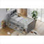 Clean White Solid Wood Twin Platform Bed Frame for Kids Bedrooms With Storage and Safety Guardrails-129225023