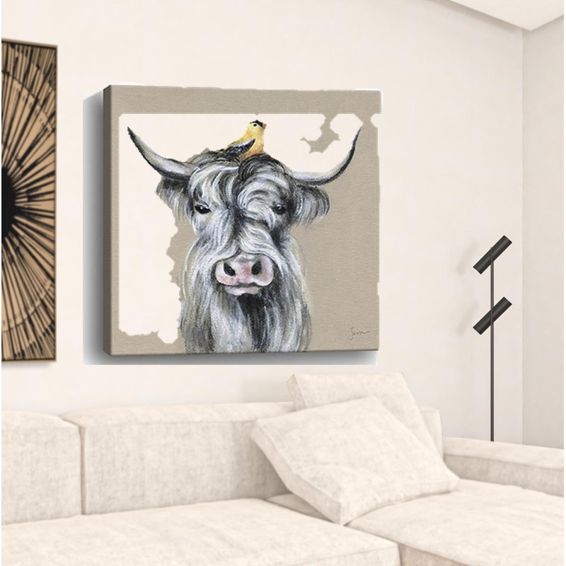 Mignonne vache des Highlands, impression murale sans cadre