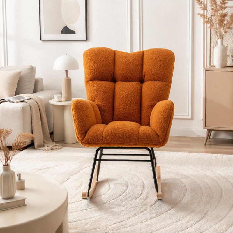 Chaise berçante Teddy, Caramel