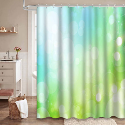 Rideau de douche bleu sarcelle avec 12 crochets