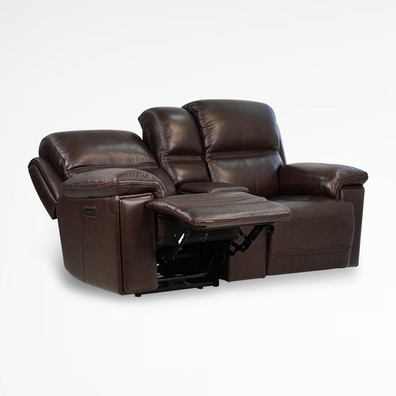 Canapé inclinable 79,5 po en similicuir avec accoudoirs coussinés, canapés et canapés