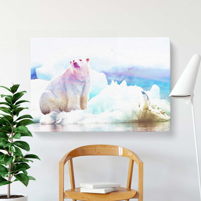 Penguin And Polar Bear - Wrapped Canvas