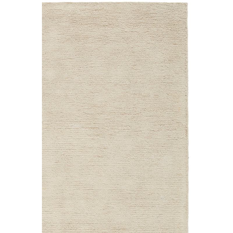 Tapis ivoire en coton jute touffeté à la main Metie, Tapis de couloir 2 pi 3 po x 9 pi