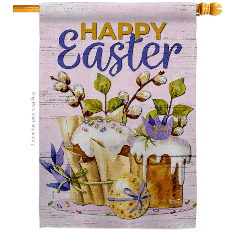 Drapeau de maison en polyester à 2 côtés 40 x 28 po