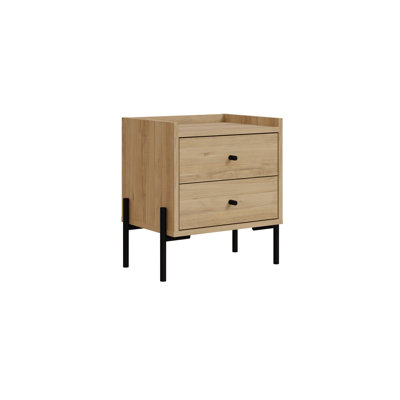 Bukuroshe 48.6cm W Solid + Manufactured Wood Bedside Table