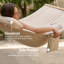 Outsunny Double Hammock 2-Person Extra Large Padded Swing Bed Cream White