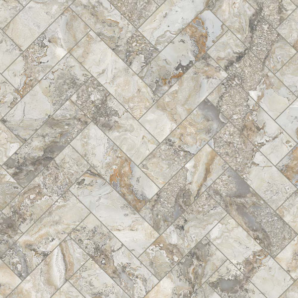 Vienna Marble 2X6 Herringbone Mosaic Ambre