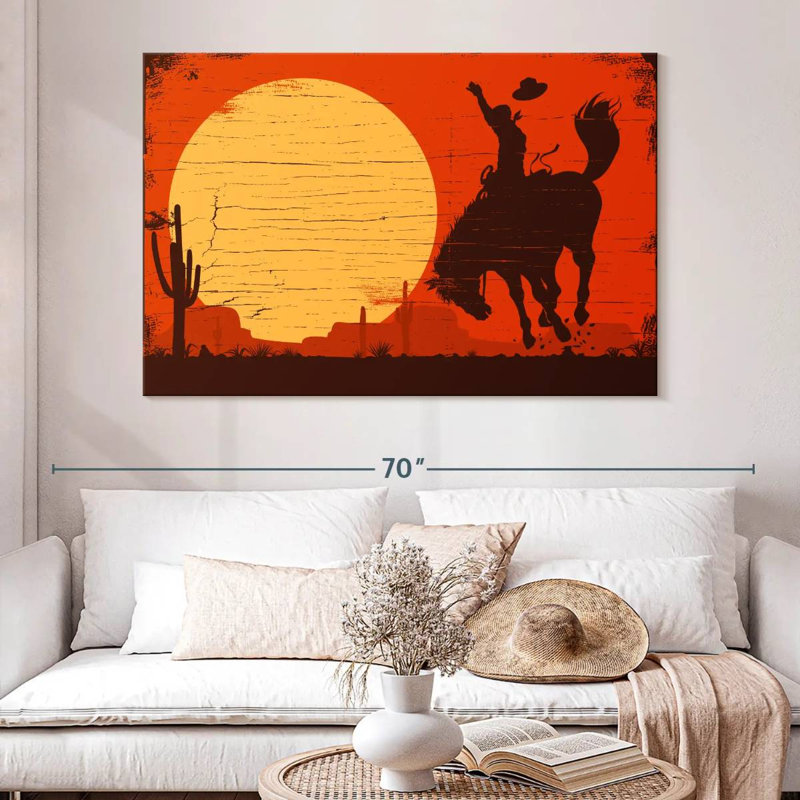 Lelar American Cowboy, 34" H x 51" W