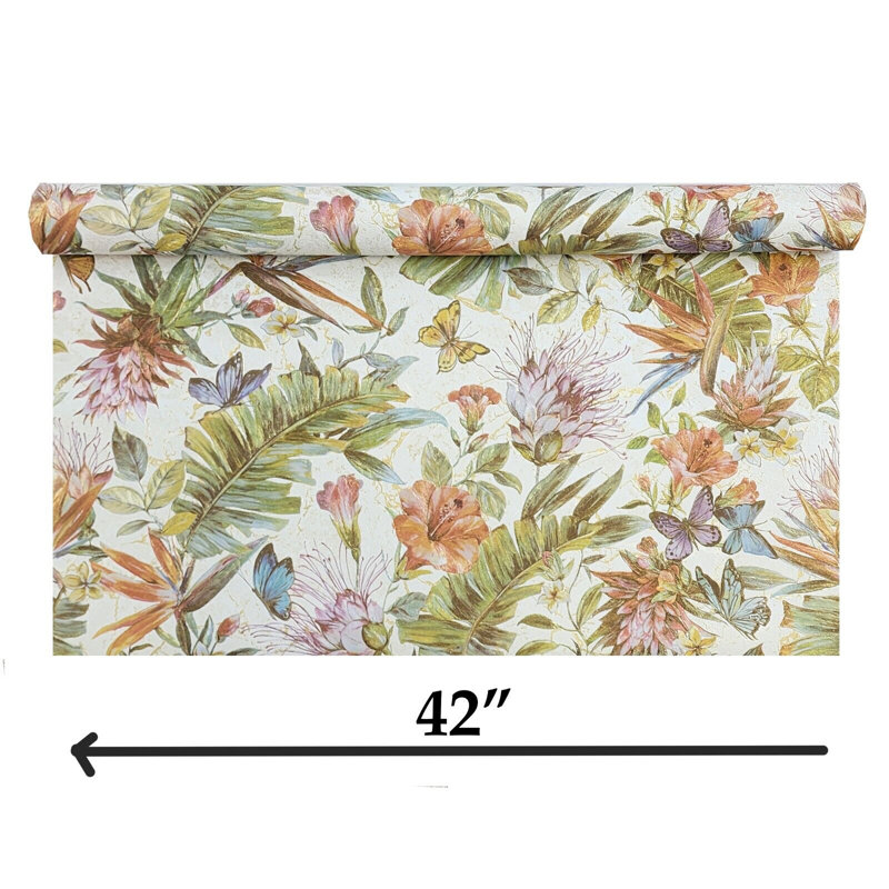 Papier peint métallique Annek Floral Tropical