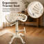 Ensemble de 1, tabouret de bar à siège de tracteur - tabouret de bar industriel rustique - tabouret pivotant en fonte de style campagnard - hauteur de comptoir réglable - très haute hauteur de pub - 22,05 à 27,95 po (blanc vieilli)