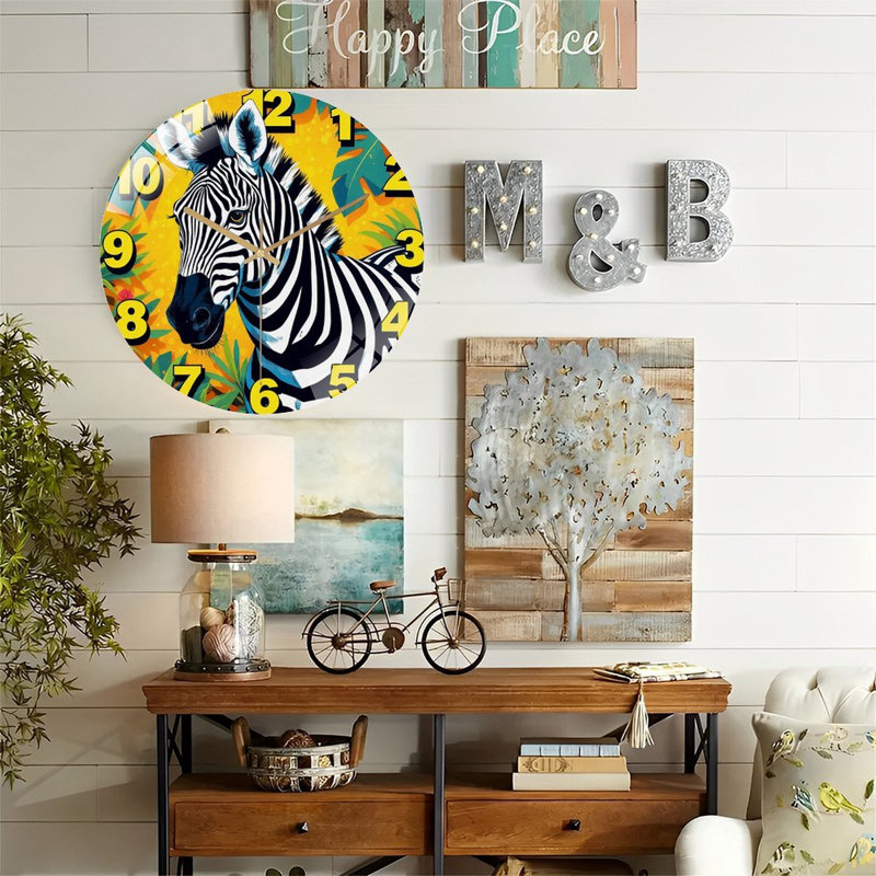 Horloge murale Zebra
