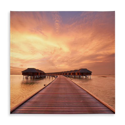 Exotic Sea Villas Tablecloth - Indoor/Outdoor Home Decor