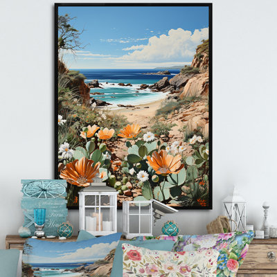 Cactus moderne, charme côtier sur toile