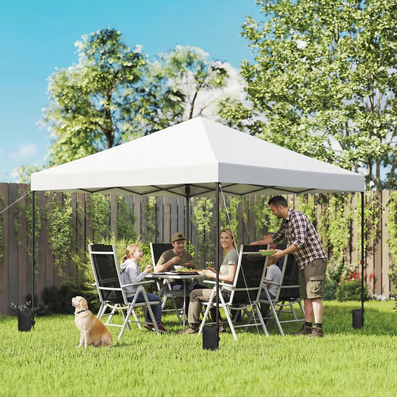 Tente à auvent escamotable L 135,8 po x l 118,1 po, installation en 1 min, Upf30 + imperméable 210d Oxford, portable pliable avec sac de transport