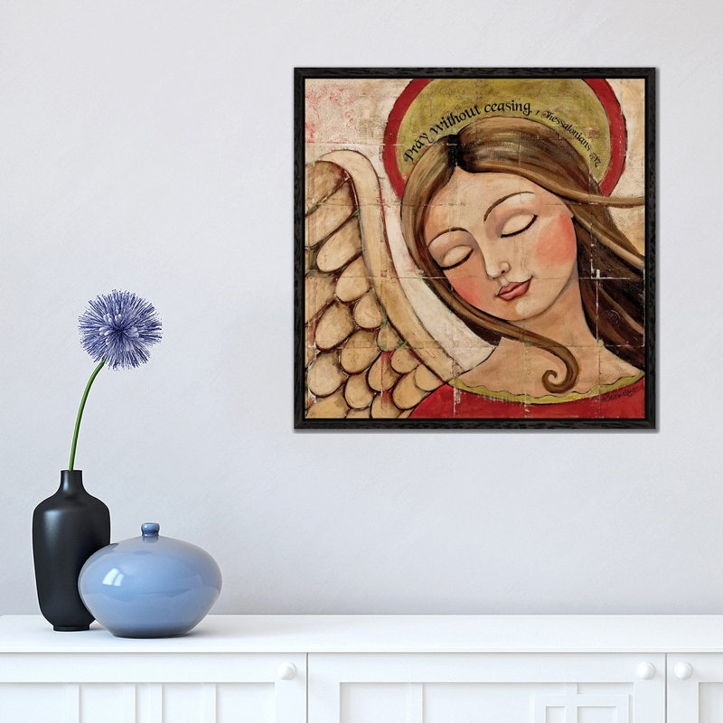 Pray Without Ceasing by Teresa Kogut - Print on Canvas, 45.72 cm H x 45.72 cm W, Black Framed