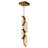 Integrated LED 8" Brass Modern Mini Pendant with Handmade Textured Glass for Kitchen Island Entryway Island Hallway-1094432611