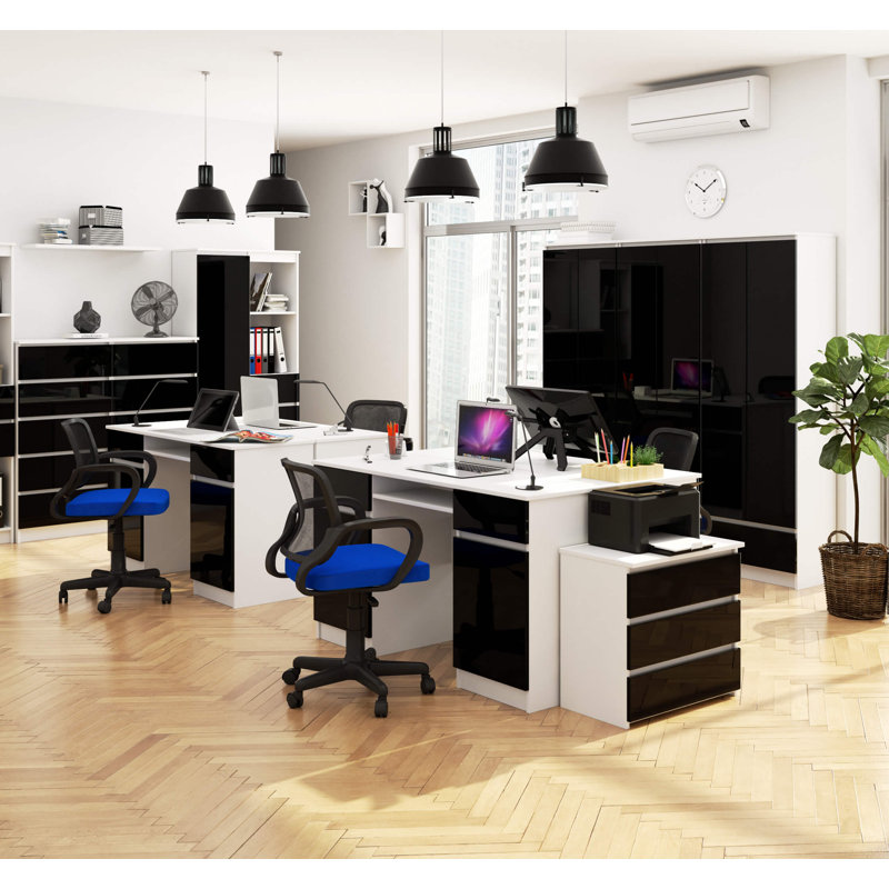 Eldrige Computer Desk, Black Gloss