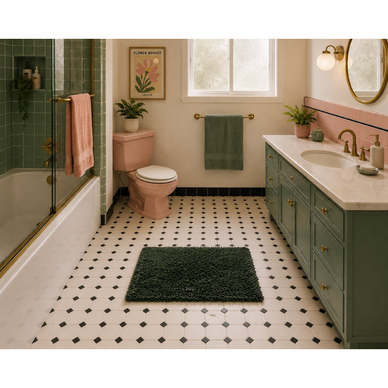 Shaggy - Moss Green Bathmat