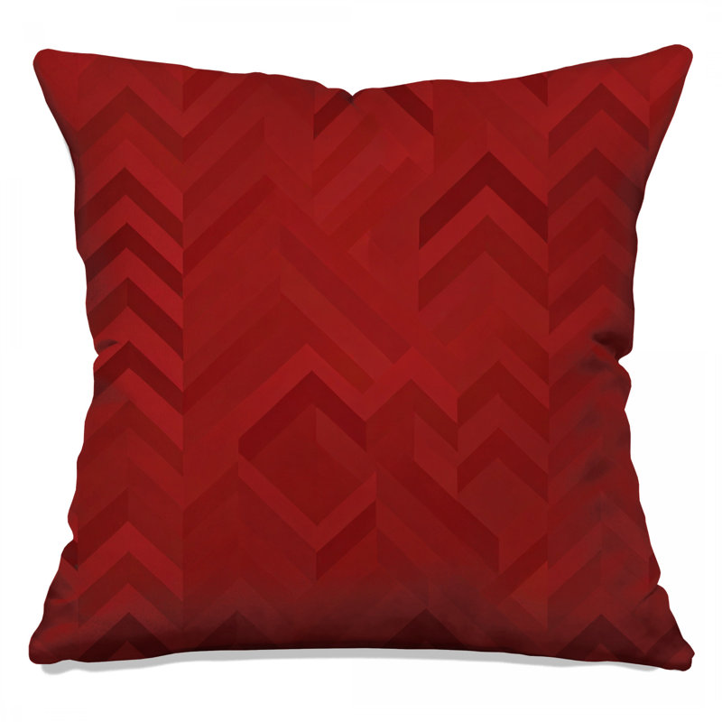 Coussins décoratifs Red Chevron, 16 x 16 pouces