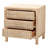 Camodeca Japandi Sun Bleached Rattan 3-Drawer Nightstand