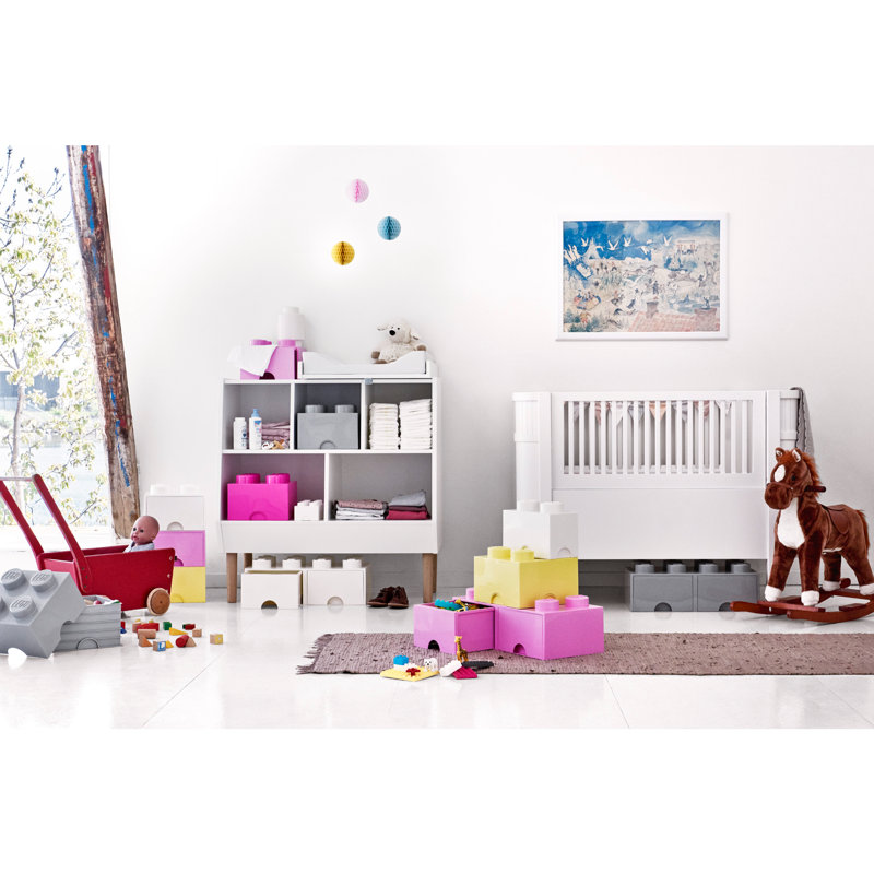 Tiroir de rangement pour briques Sharpsville LEGO 8, bleu vif, Mauve clair