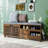 Shoe Storage Bench With Flip Drawer & Cushion, 47.2" Entryway Bench With 2 Pull-Out Shelves & Semi-Open Storage, Shoe Bench With Side Holder For Hallway,Bedroom
