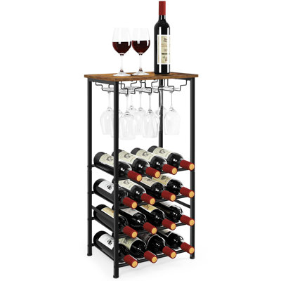 Dalene Tabletop Wine Bottle Rack in Black by Prep & Savour