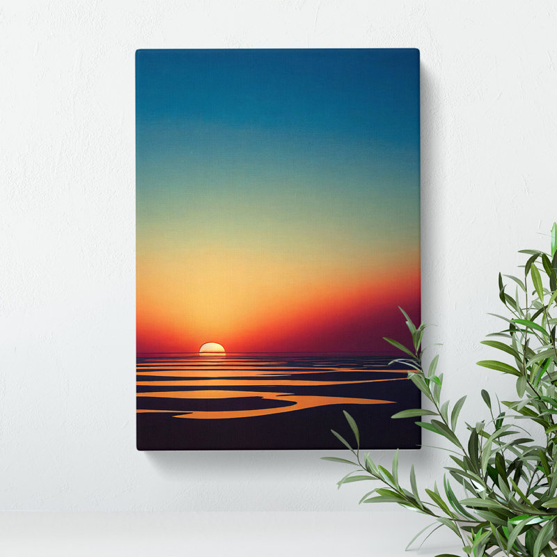 XV1022-3941X Shimmering Sunset - Print, No Matte, 50cm H x 35cm W, Wrapped Canvas