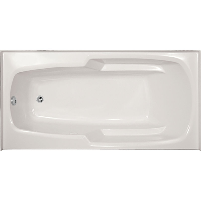 Entre 60'' L Air Bathtub, Biscuit, Matte Black