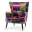 Upholstered Accent Chair with Footstool-1815216769