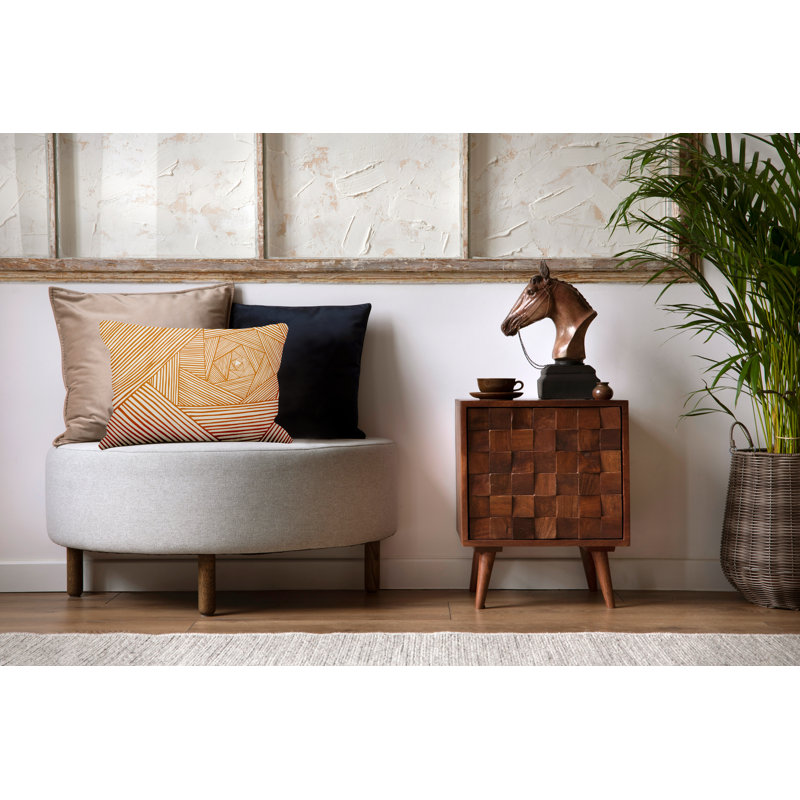 Polyester/Polyester Blend Lumbar Rectangular Indoor/Outdoor Pillow Cover & Insert, Orange