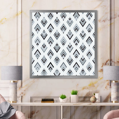 " Gray And Black Diamond Geometrics "