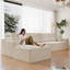 Canapé modulaire en U de 165 po Koli, canapé à compression, velours côtelé gris-185693356-185693362