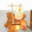 Lampe de table Moonstone Bamboo - brun foncé - bronze