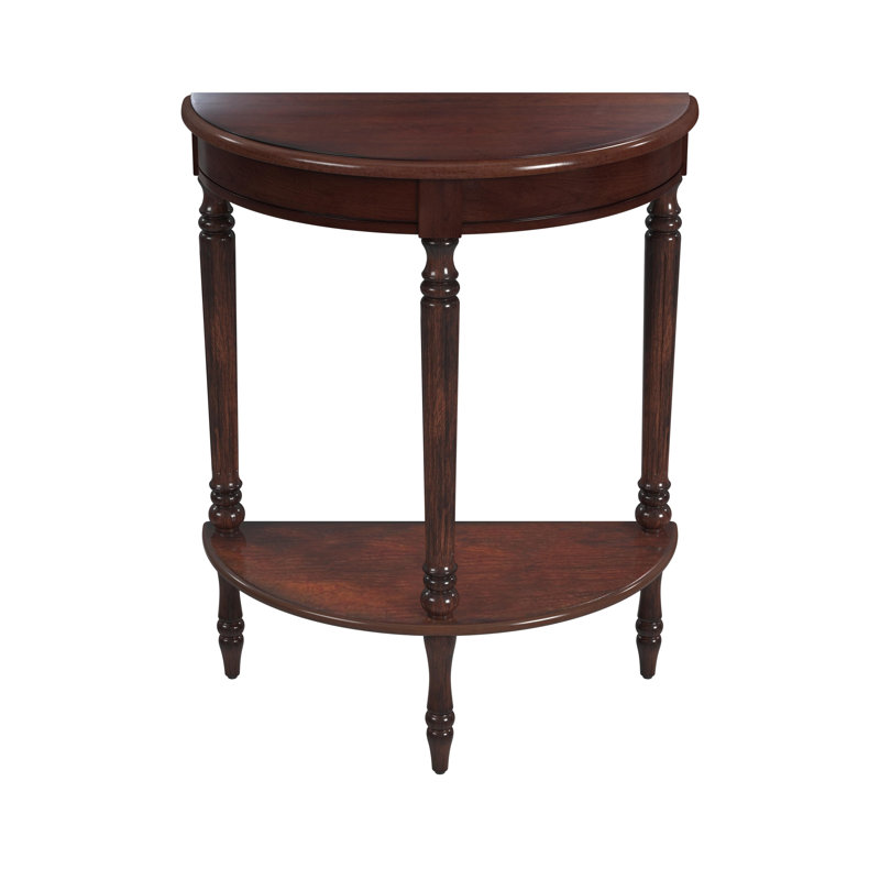 Bellini Demilune Console Table, Dark Cherry